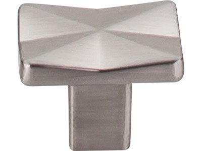 Quilted 1 1/4" Long Rectangle Knob in Brushed Satin Nickel