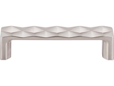 Quilted 3 3/4" Centers Bar Pull in Brushed Satin Nickel