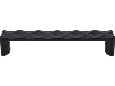 Quilted 5 1/16" Centers Bar Pull in Flat Black