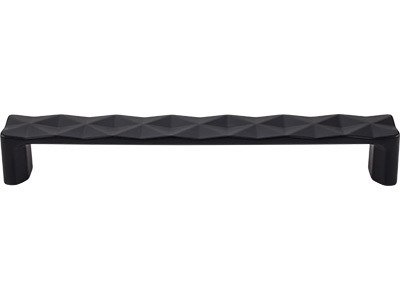 Quilted 6 5/16" Centers Bar Pull in Flat Black