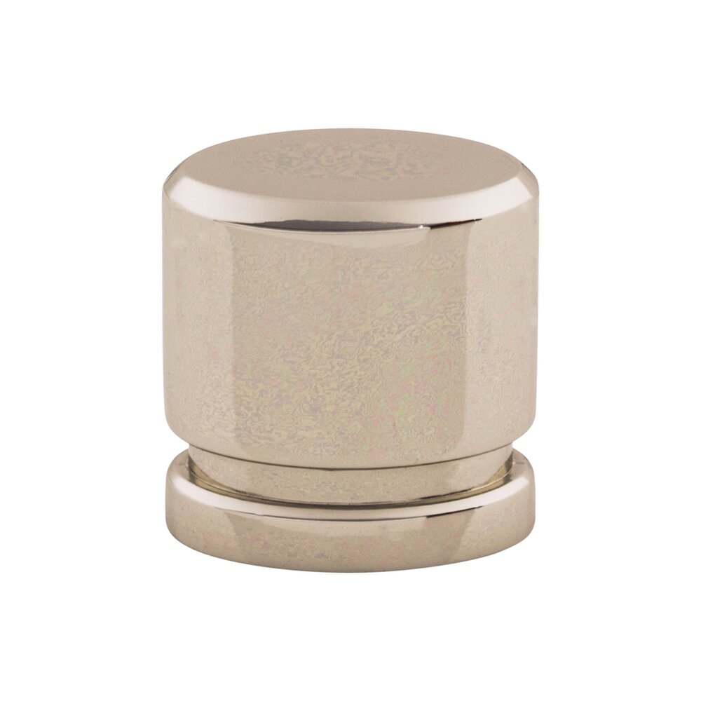 Oval 1" Long Knob in Polished Nickel