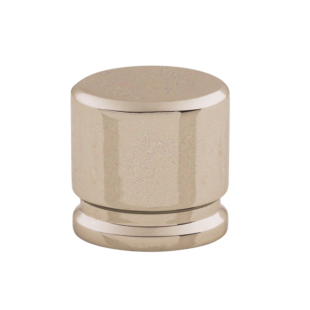 Oval 1 1/8" Long Knob in Polished Nickel