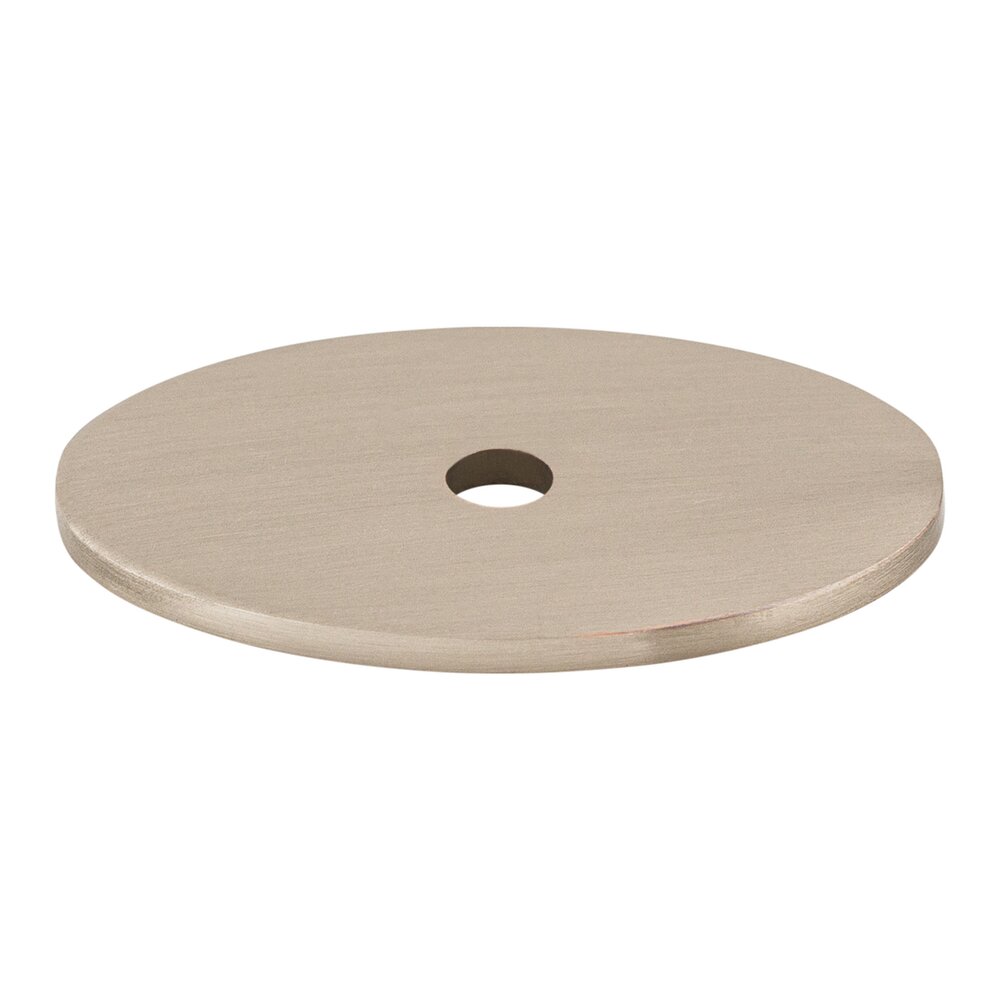 Oval 1 1/2" Knob Backplate in Brushed Satin Nickel