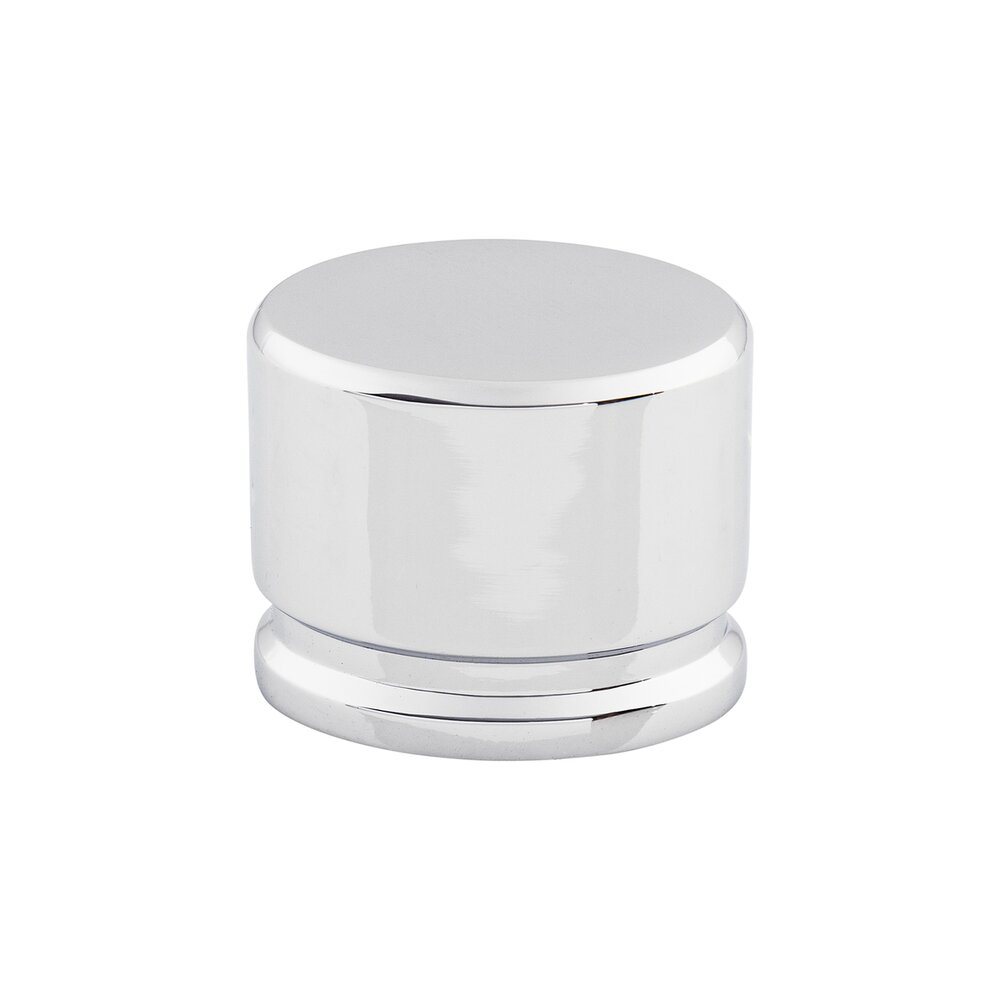 Oval 1 3/8" Long Knob in Polished Chrome