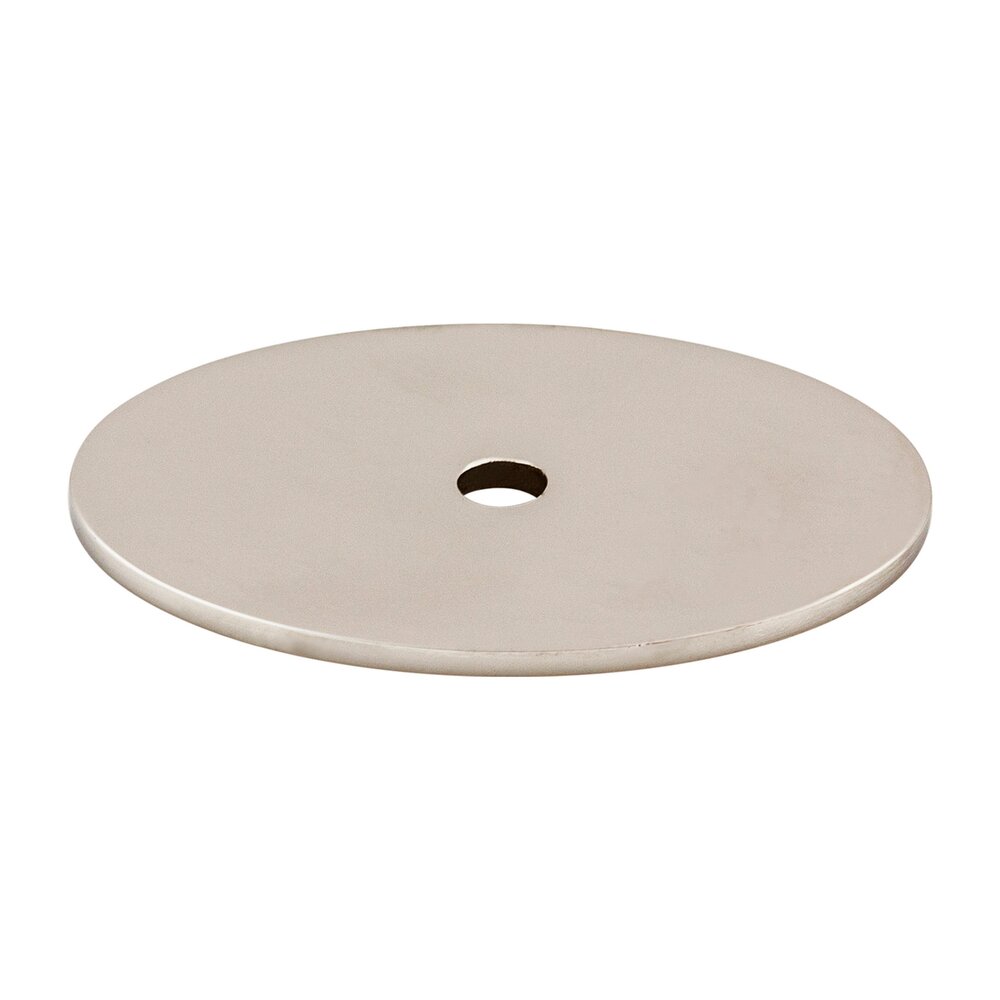 Oval 1 3/4" Knob Backplate in Polished Nickel