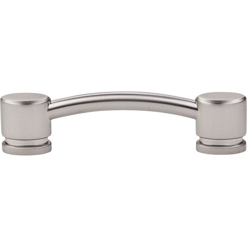 Oval Thin 3 3/4" Centers Bar Pull in Brushed Satin Nickel