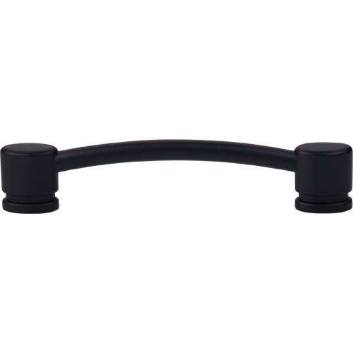 Oval Thin 5" Centers Bar Pull in Flat Black