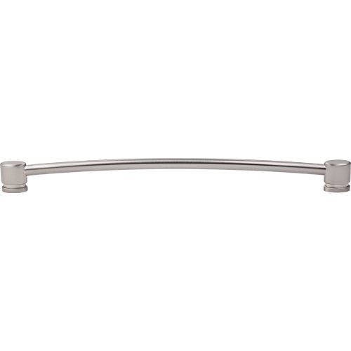 Oval Thin 12" Centers Bar Pull in Brushed Satin Nickel