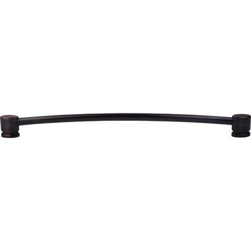 Oval Thin 12" Centers Bar Pull in Tuscan Bronze