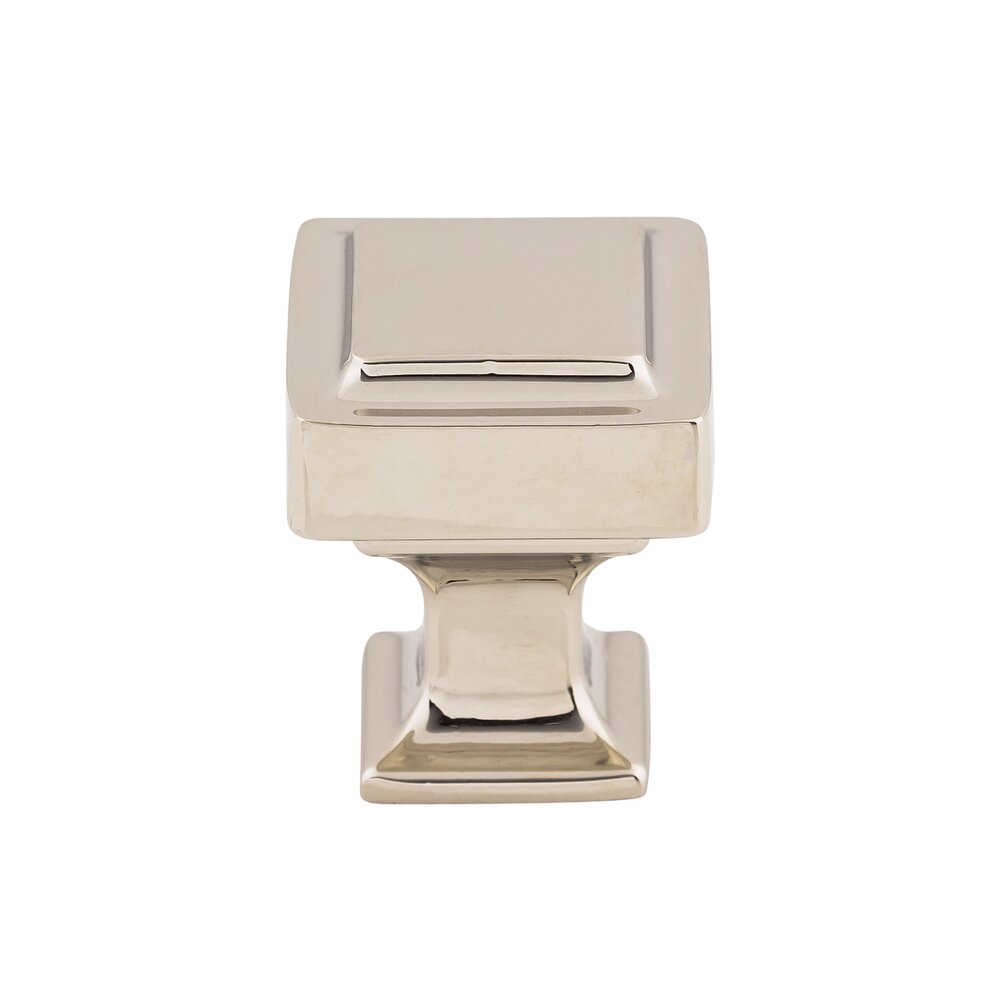 Ascendra 1" Long Square Knob in Polished Nickel