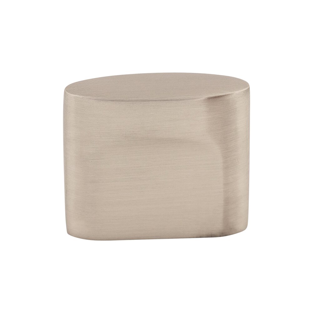 Oval Slot 3/4" Centers Long Oval Knob in Brushed Satin Nickel