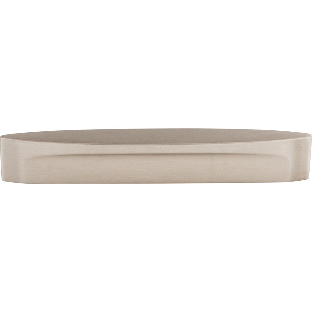 Oval Long Slot 5" Centers Finger Pull in Brushed Satin Nickel