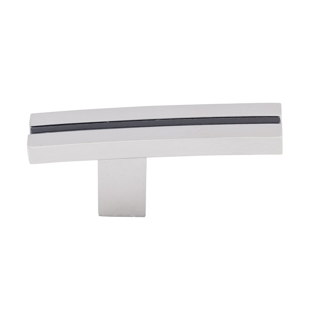 Inset Rail 2 5/8" Long Rectangle Knob in Polished Chrome