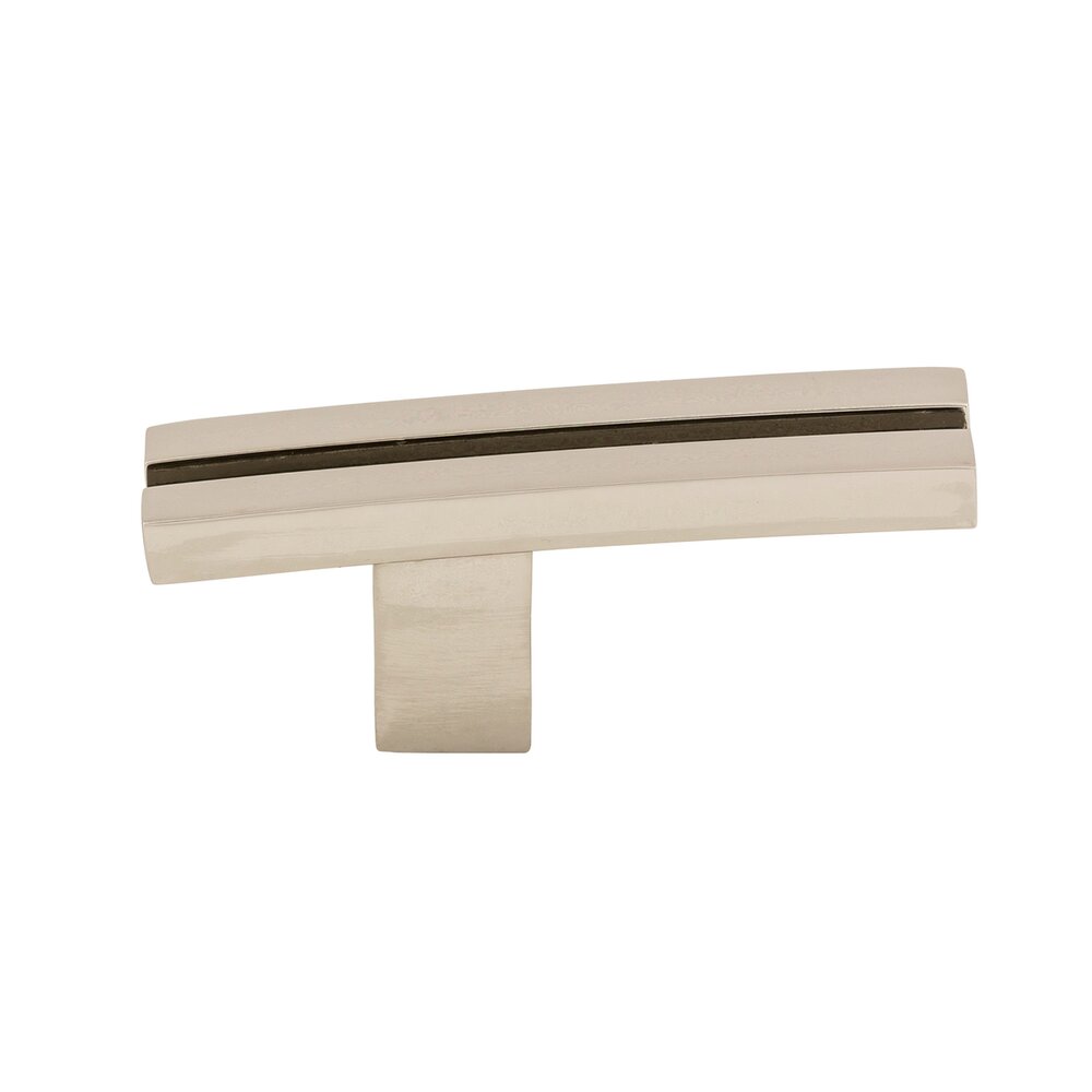 Inset Rail 2 5/8" Long Rectangle Knob in Polished Nickel
