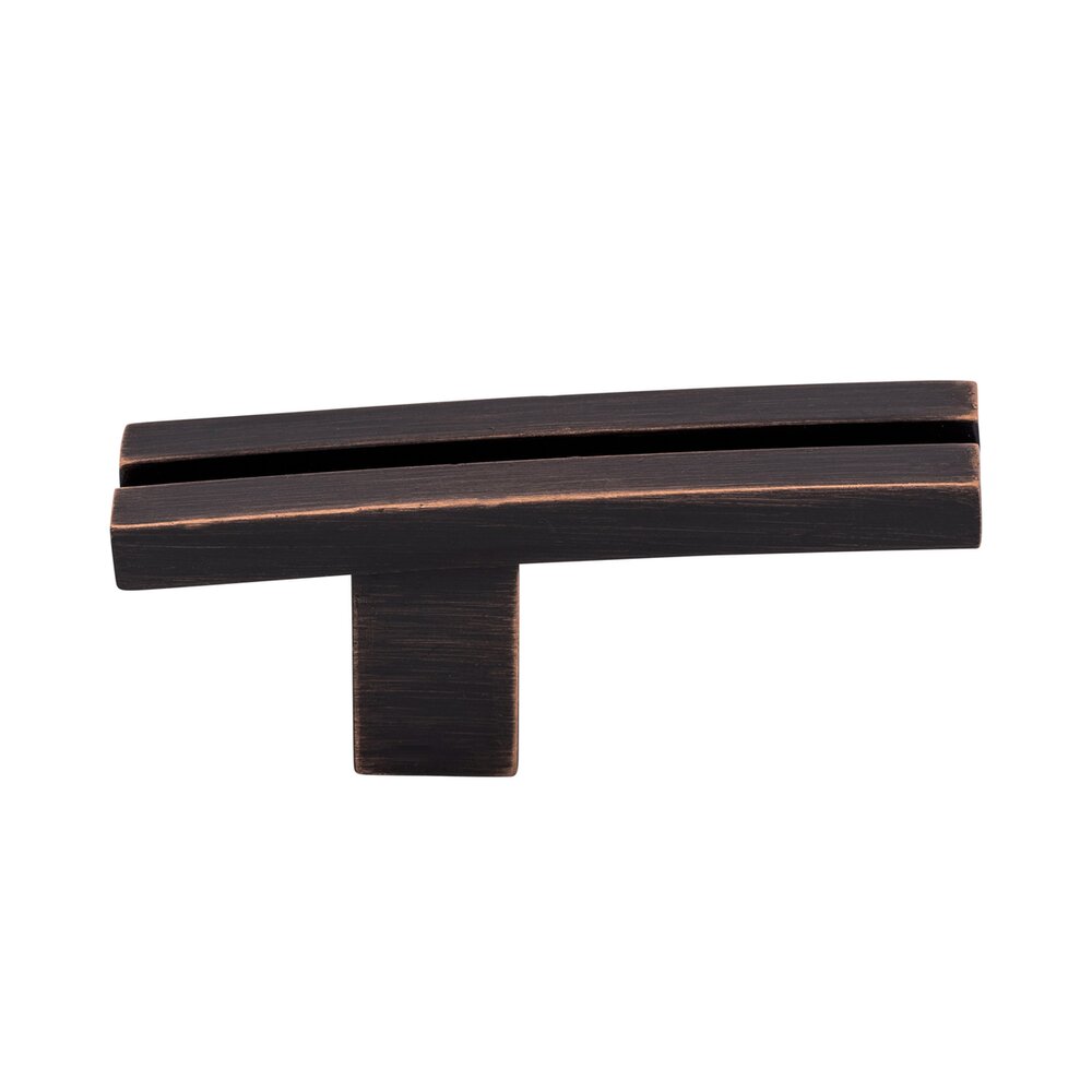 Inset Rail 2 5/8" Long Rectangle Knob in Tuscan Bronze