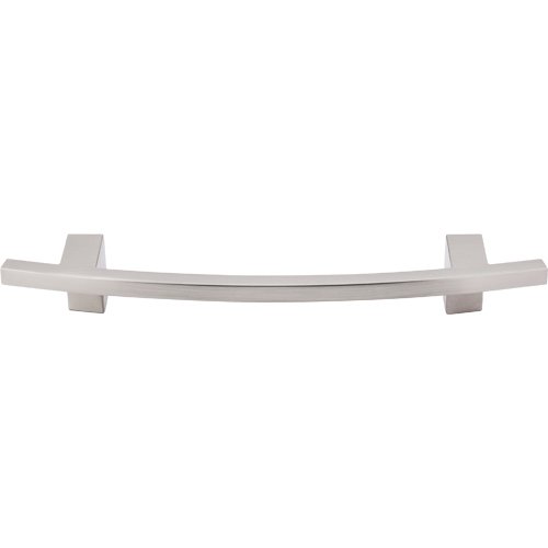 Slanted 5" Centers Bar Pull in Brushed Satin Nickel