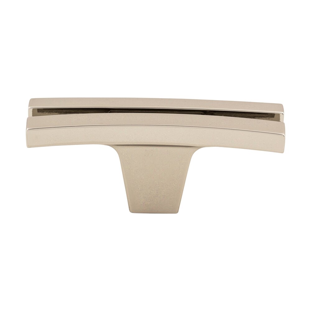 Flared 2 5/8" Long Rectangle Knob in Polished Nickel