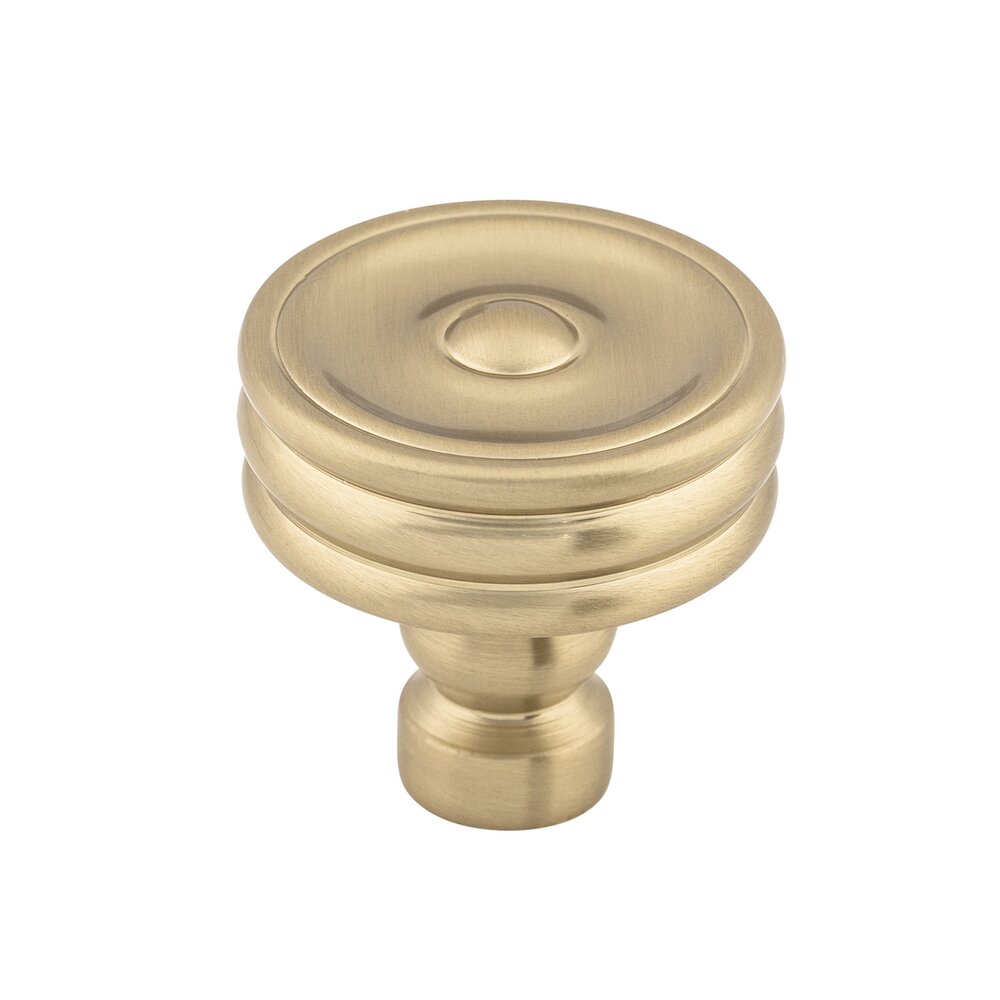 Brixton Ridged 1 1/4" Diameter Mushroom Knob in Honey Bronze