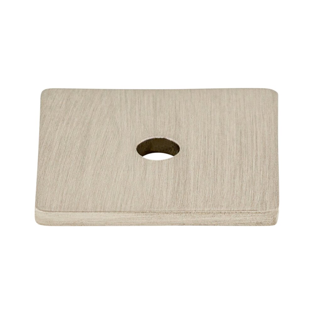 Square 1" Knob Backplate in Brushed Satin Nickel