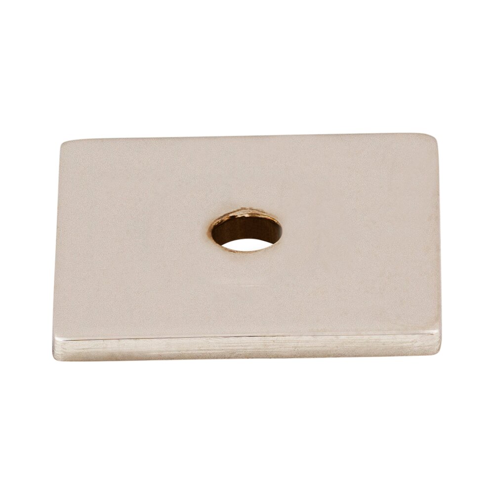 Square 1" Knob Backplate in Polished Nickel