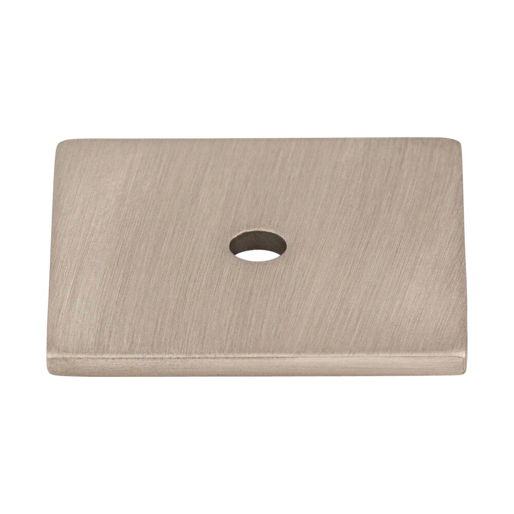 Square 1 1/4" Knob Backplate in Brushed Satin Nickel