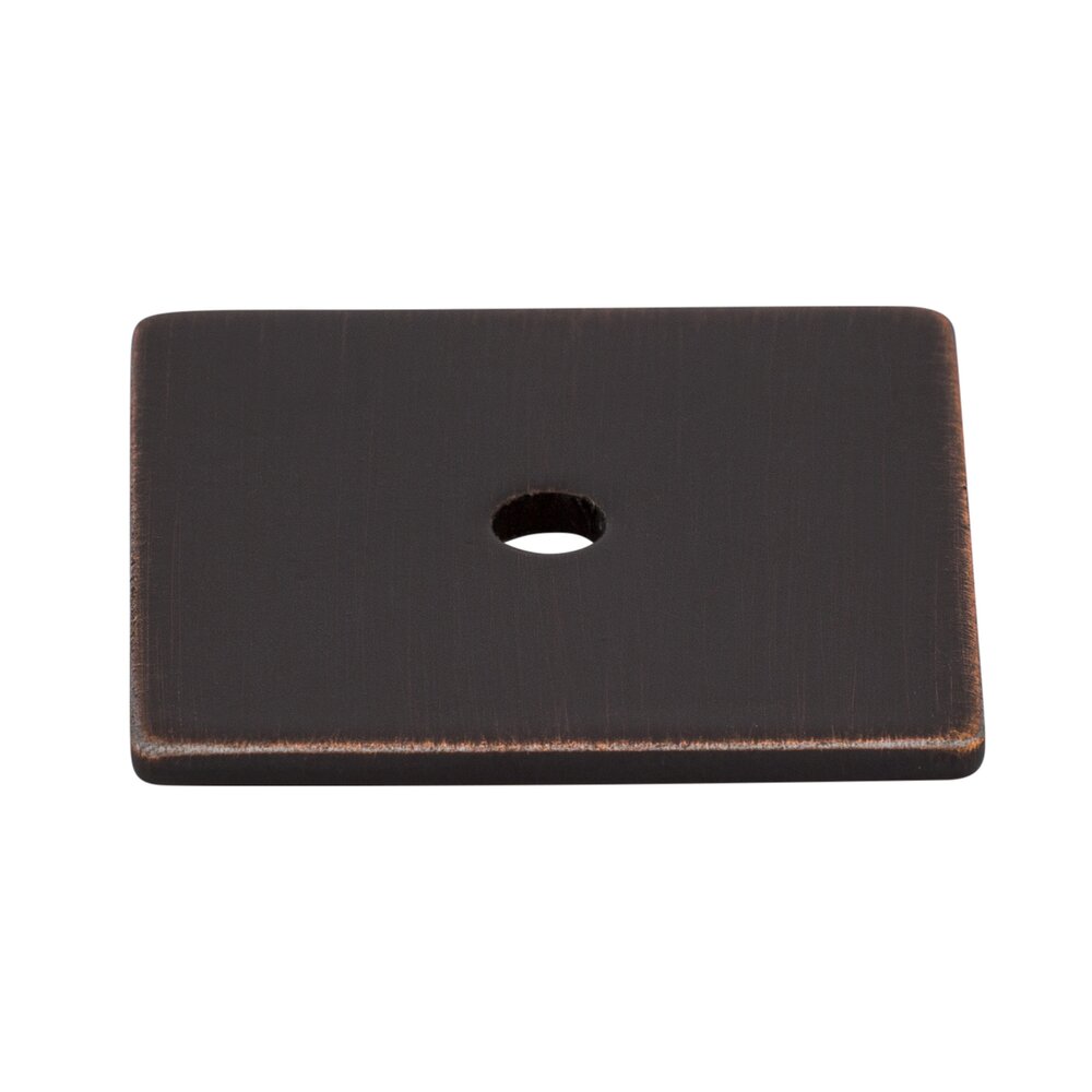 Square 1 1/4" Knob Backplate in Tuscan Bronze