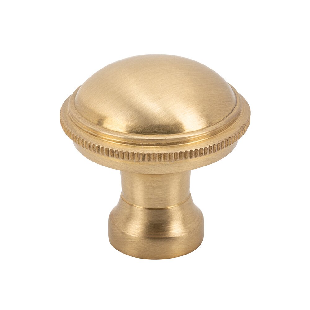 1-1/8" Round Knob in Satin Brass