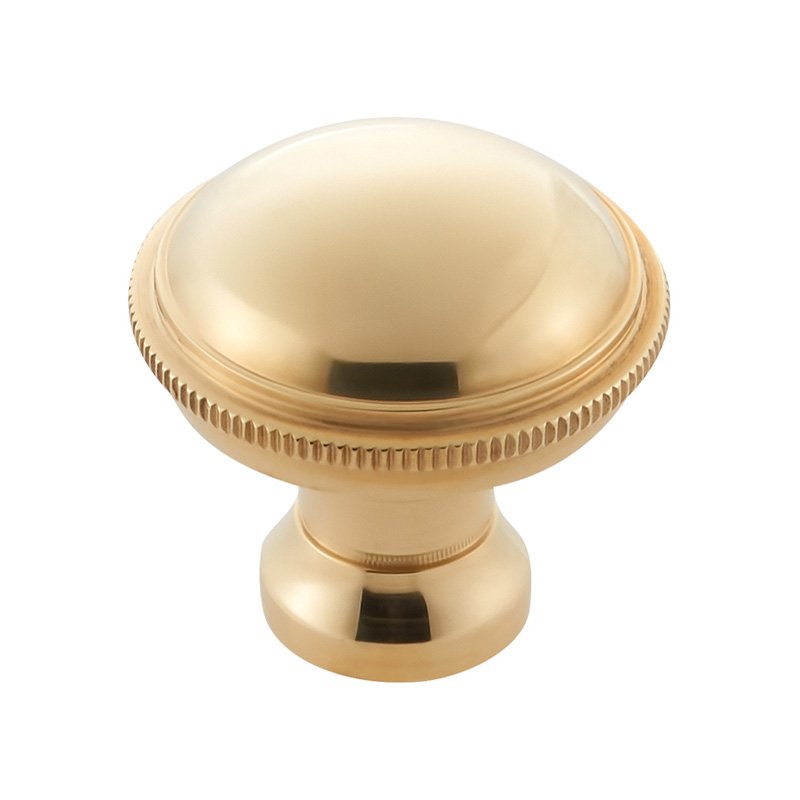 1-1/8" Round Knob in Unlacquered Brass