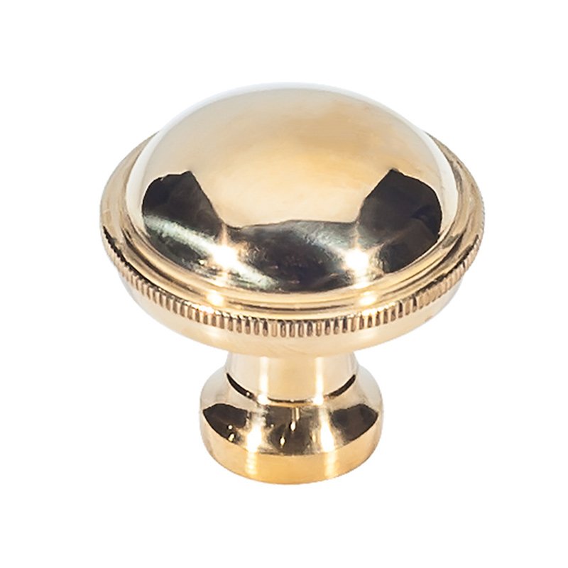 1-5/16" Round Knob in Unlacquered Brass