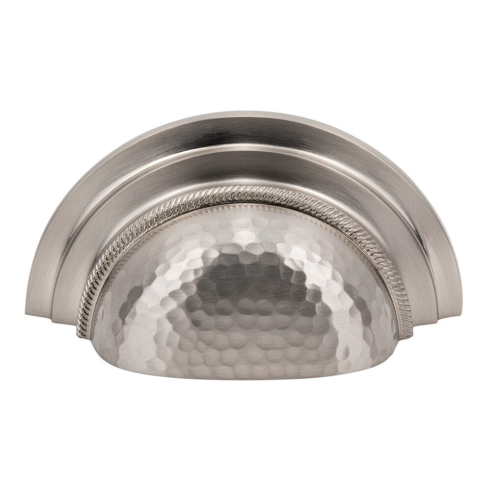 3" Centers Cup Pull in Brushed Satin Nickel