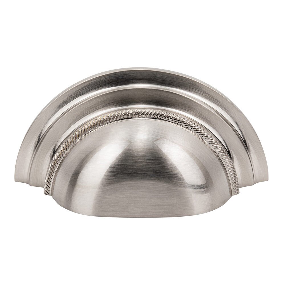 3" Centers Cup Pull in Brushed Satin Nickel