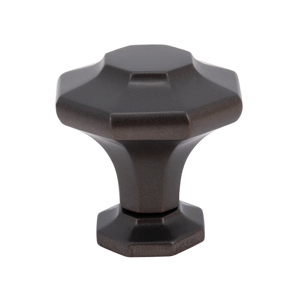 1 3/8" Long Octagon Knob in Oil Rubbed Bronze