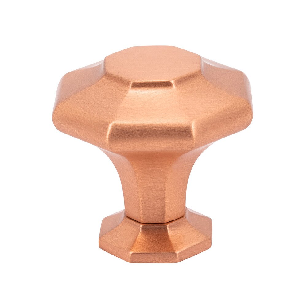 1 5/8" Long Octagon Knob in Satin Copper