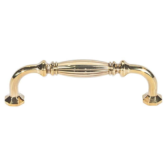3 3/4" Centers D Handle in Unlacquered Brass
