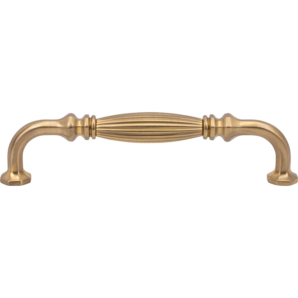 6 5/16" Centers D Handle in Satin Brass
