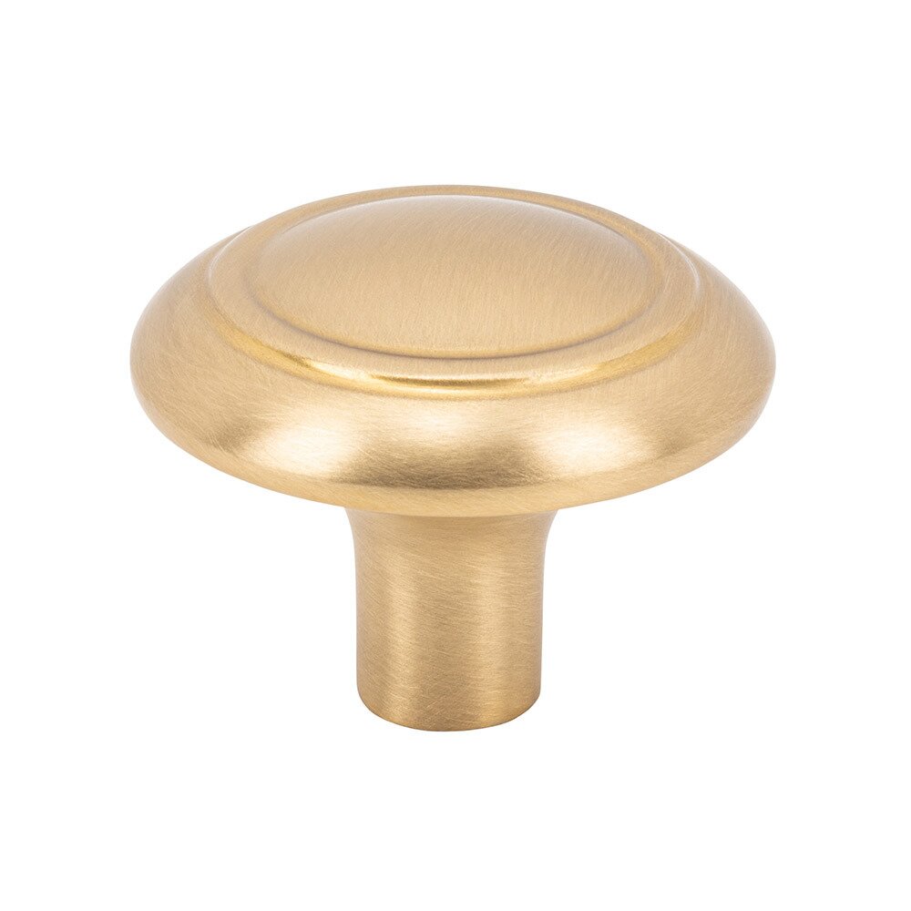 1-1/2" Round Knob in Satin Brass