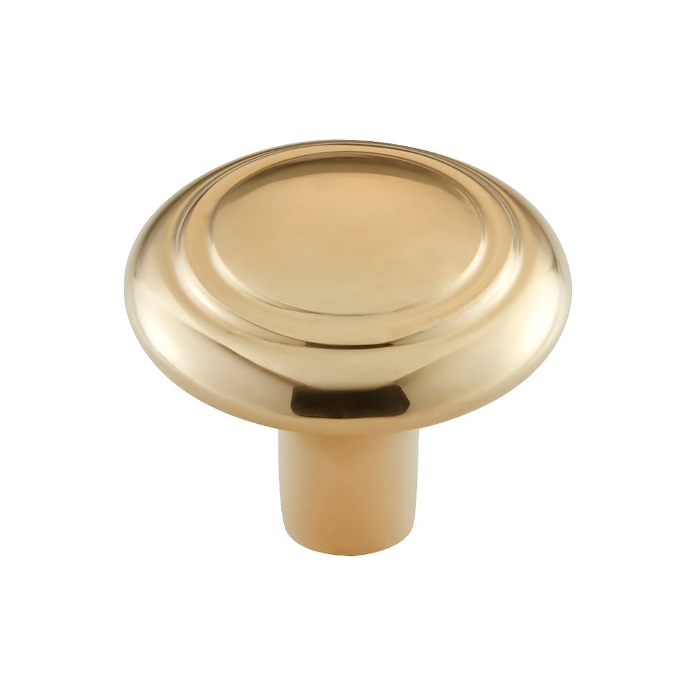 1 3/16" Round Knob in Unlacquered Brass