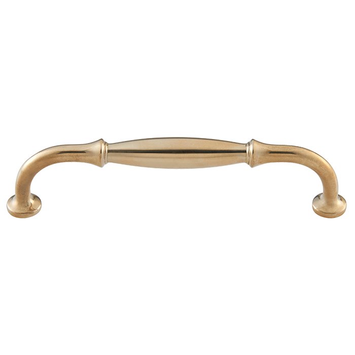 5" Centers D Handle in Unlacquered Brass