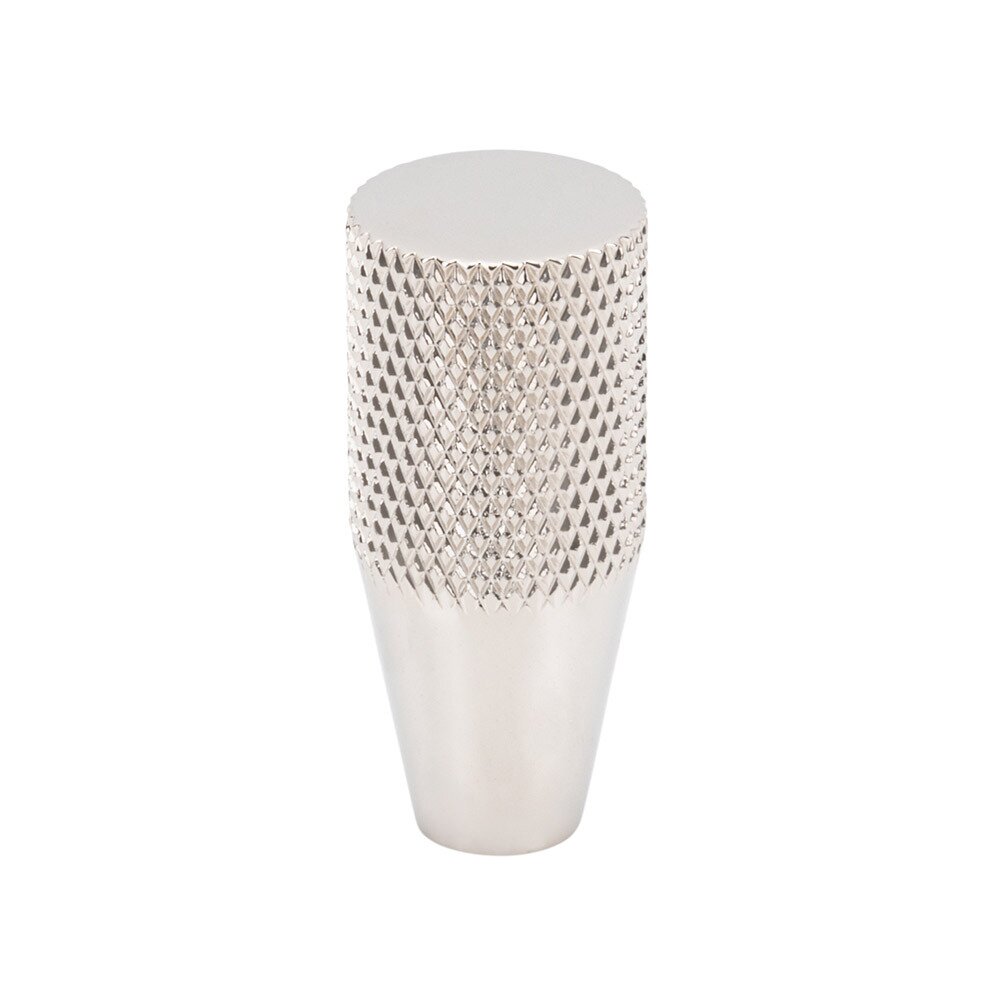1/2" Conical Knurled Knob in Polished Nickel