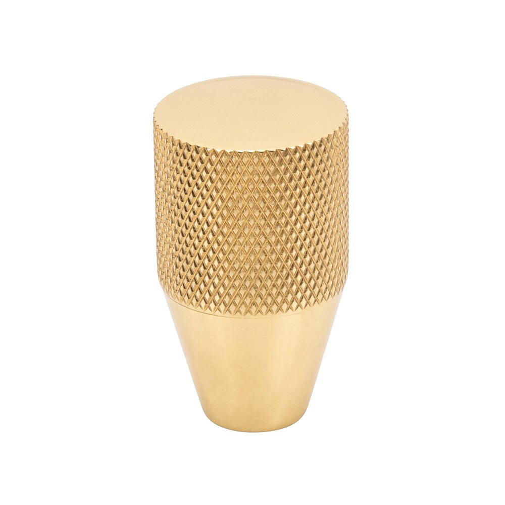3/4" Conical Knurled Knob in Polished Brass