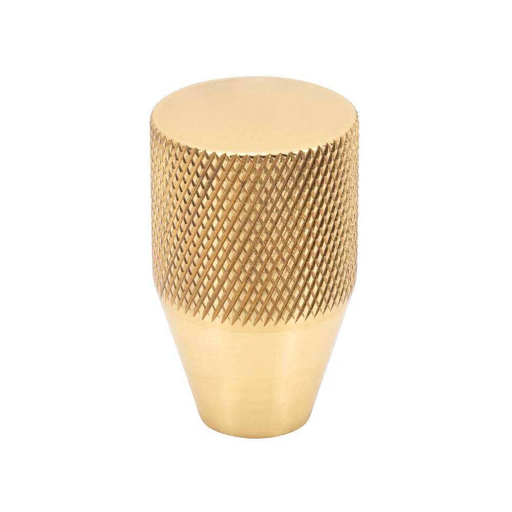 13/16" Conical Knurled Knob in Polished Brass