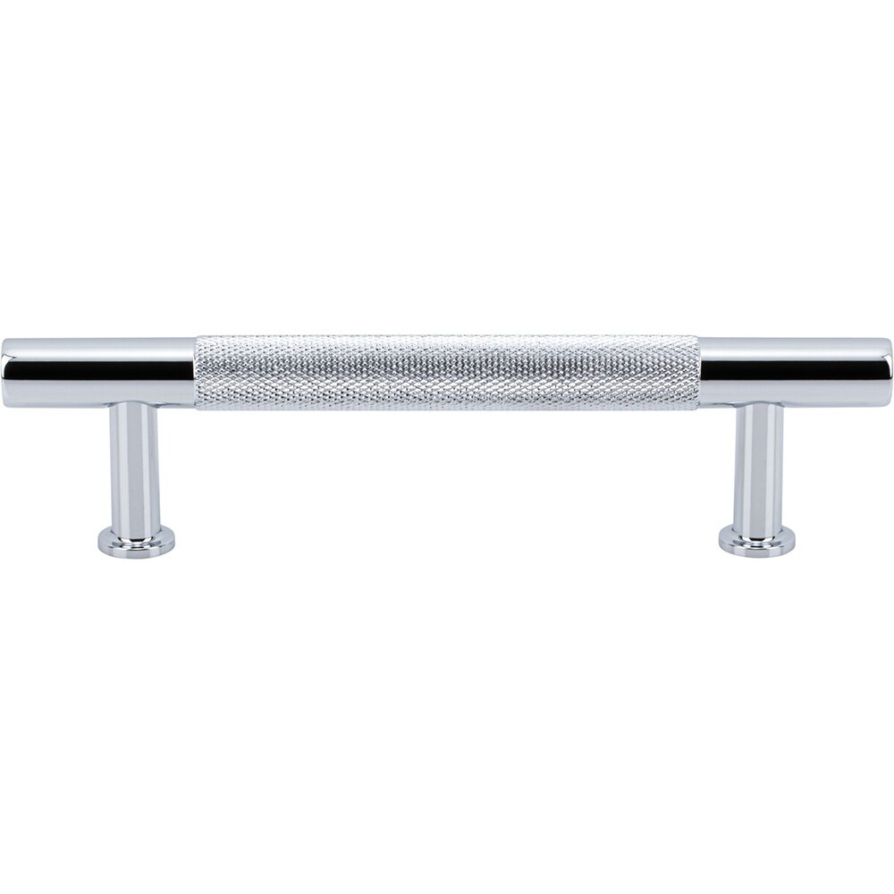 3 3/4" Centers Knurled Bar Pull in Polished Chrome