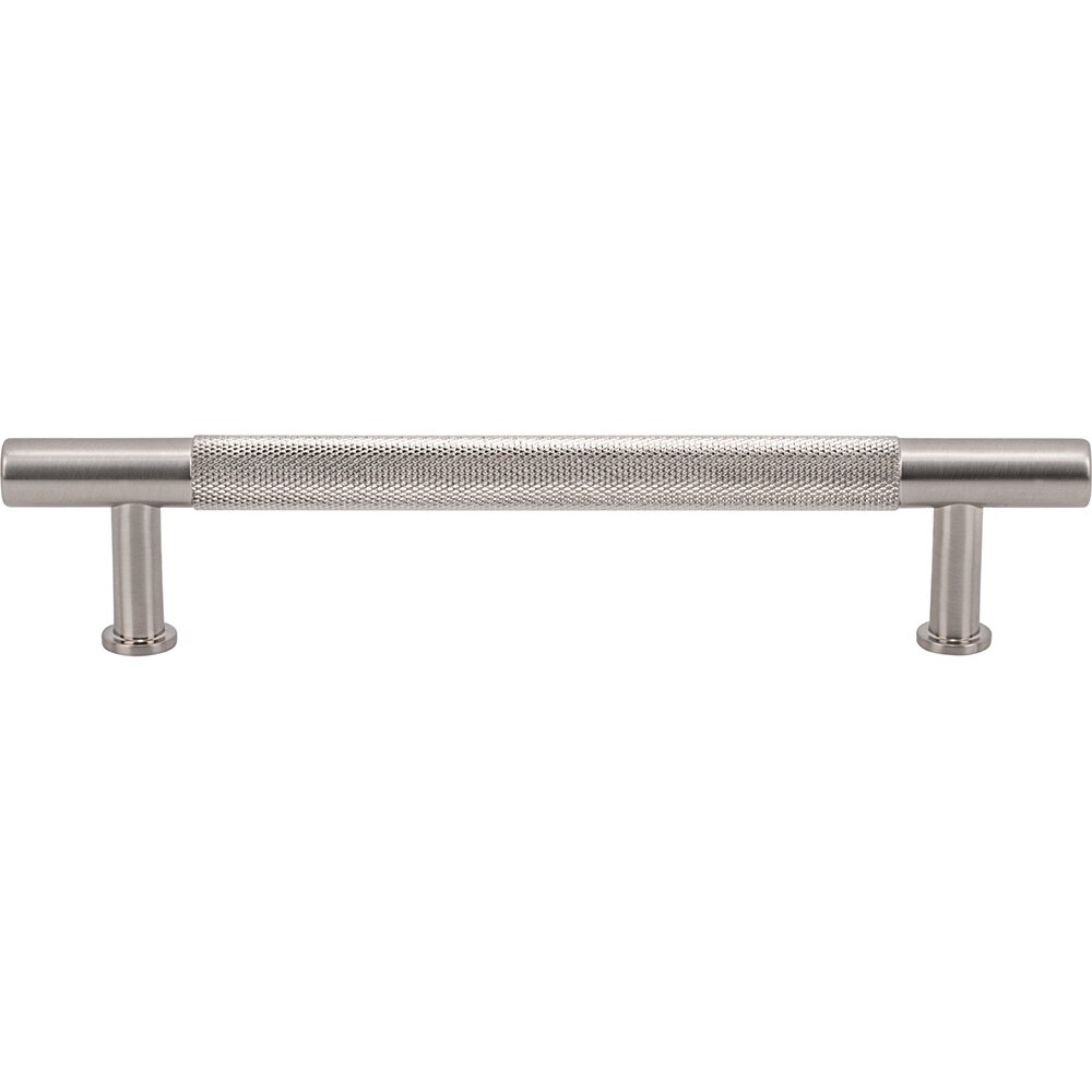 5" Centers Knurled Bar Pull in Brushed Satin Nickel