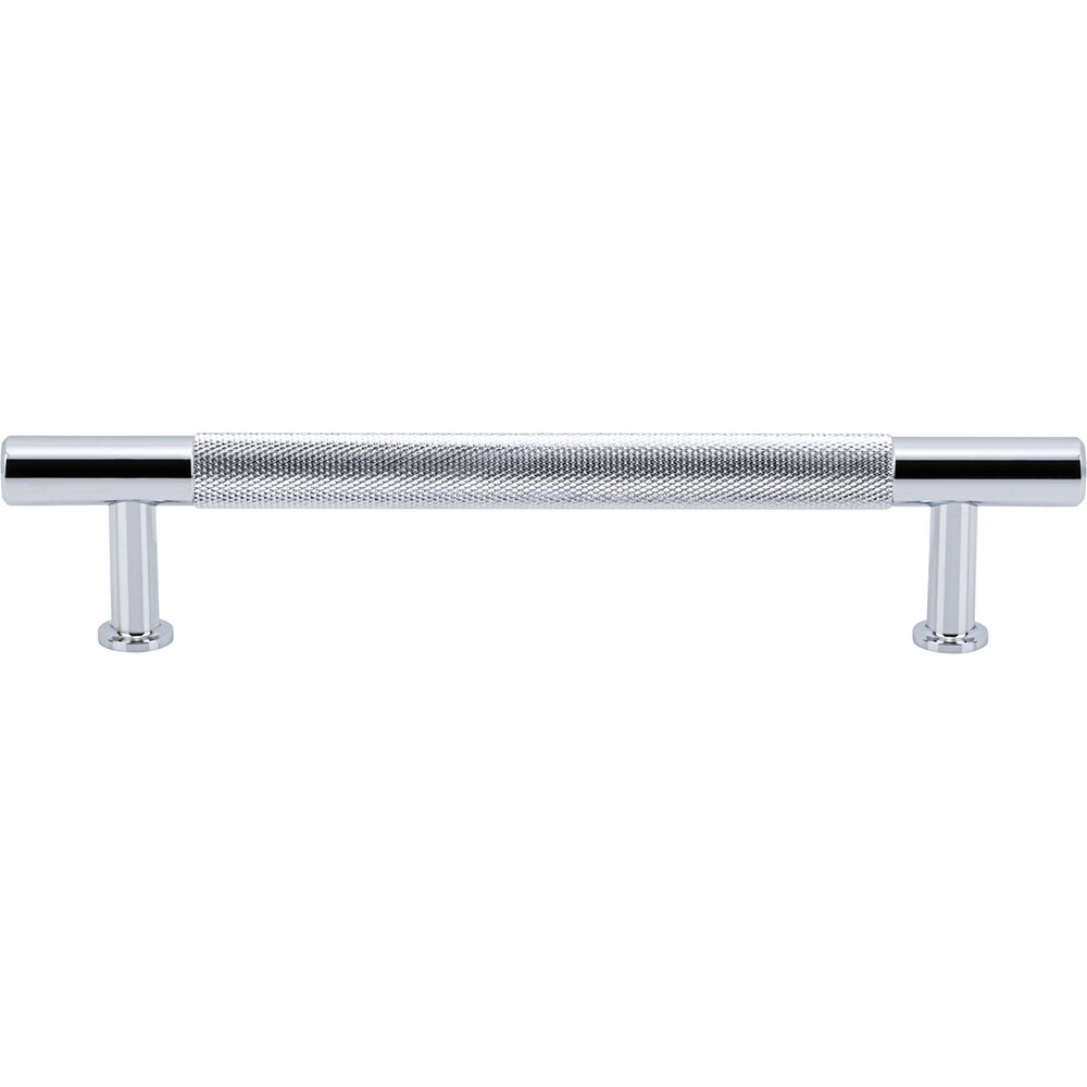 5" Centers Knurled Bar Pull in Polished Chrome