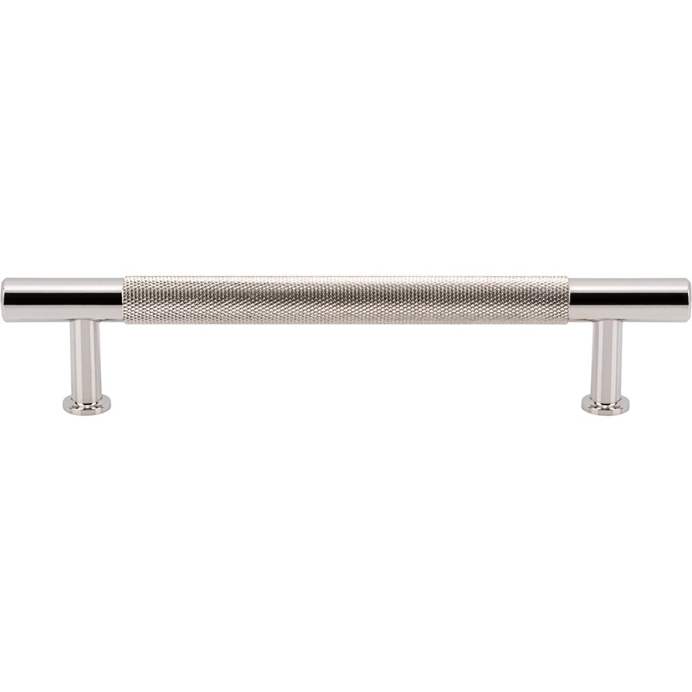 5" Centers Knurled Bar Pull in Polished Nickel