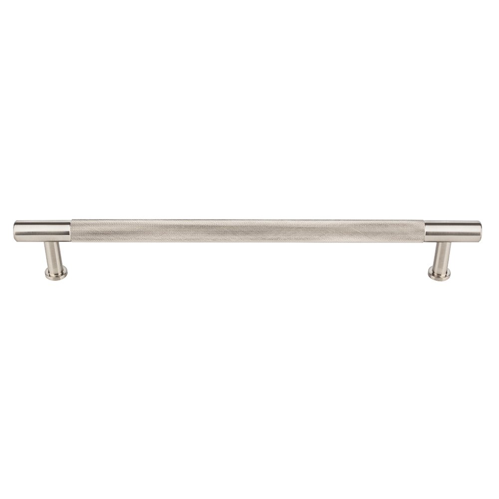 12" Centers Knurled Appliance Pull in Brushed Satin Nickel