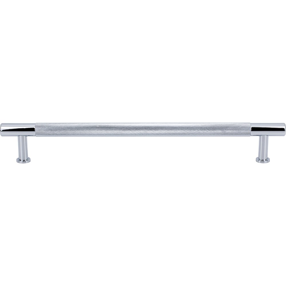 12" Centers Knurled Appliance Pull in Polished Chrome