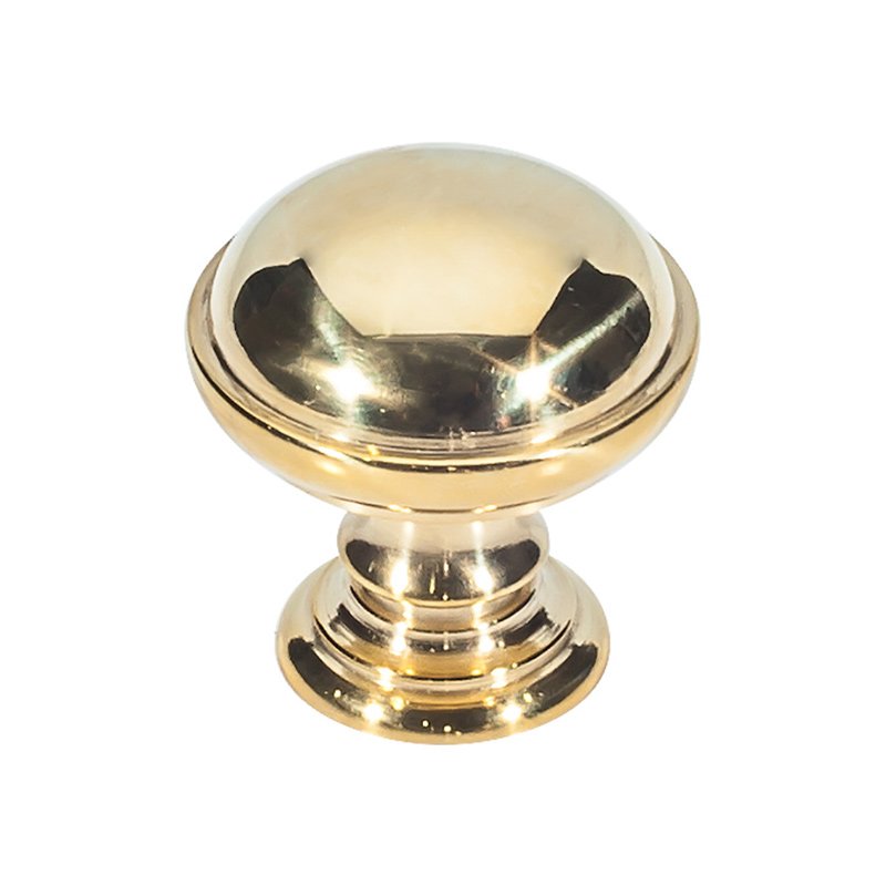 1 1/2" Round Knob in Unlacquered Brass