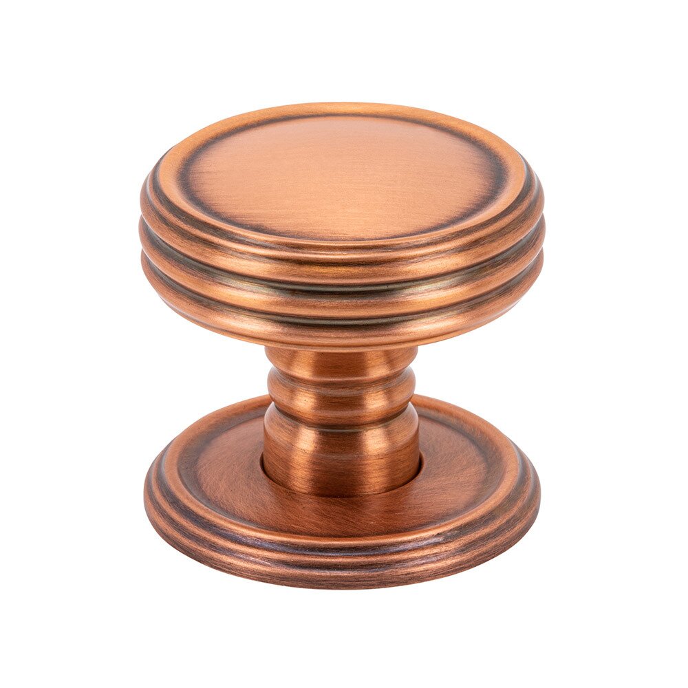 1 1/4" Round Knob in Brushed Copper
