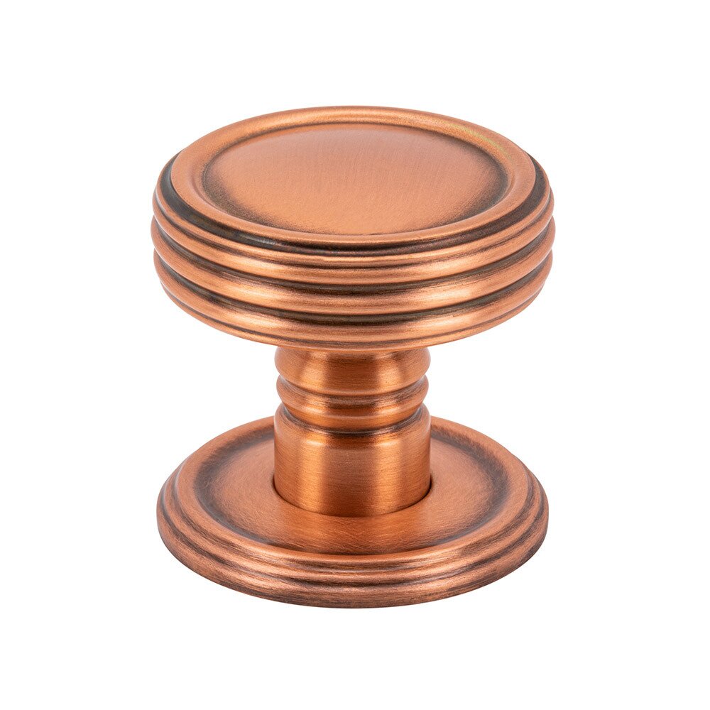 1 1/2" Round Knob in Brushed Copper